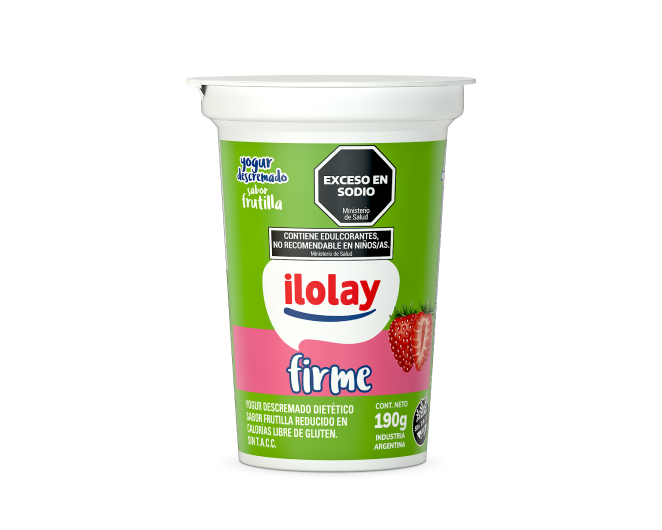 Yogur Firme Descremado Frutilla 190 gramos ilolay